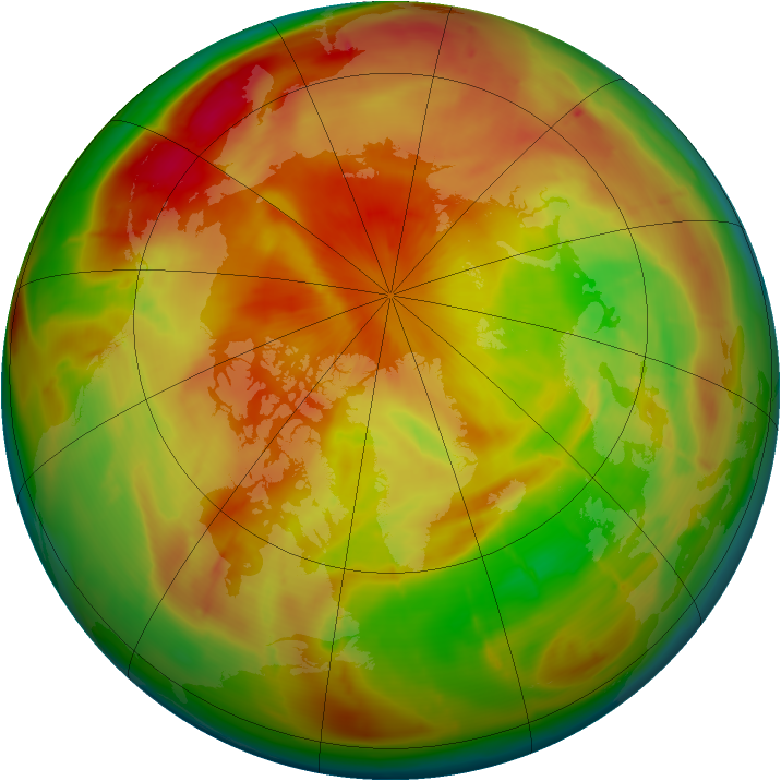 Arctic ozone map for 16 April 2010